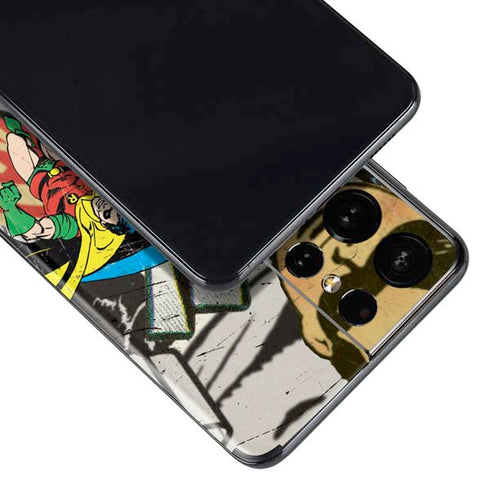 DC Comics Batman and Robin Vintage Action Pose Galaxy S21 Ultra 5G Skin